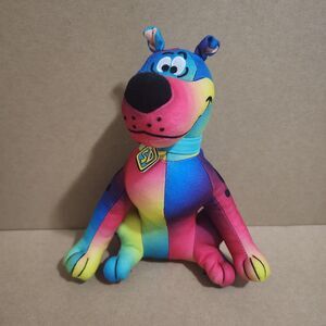 Toy Factory Dog Scooby-Doo Stuffed Animal Toy Tie-Dye Multicolor Colorful 8.5"